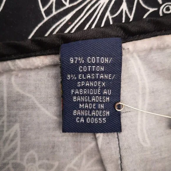 Encore Ladies Size 18 Black & White Flower Patterned Straight Fit Skirt - Picture 4 of 9